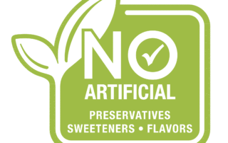 Sticker reading No Artificial Ingredients